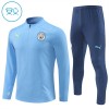 Manchester City Sweat d'Entraînement Quarter-Zip 2024-25 Bleue Pour Enfant